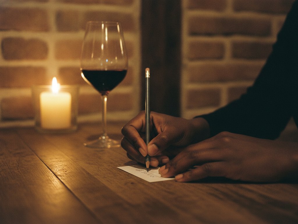 Une participante note ses coups de cœur sur papier